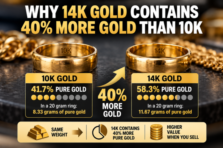 Why 14K Gold Contains 40% More Gold Than 10K — And Why That Matters When You Sell